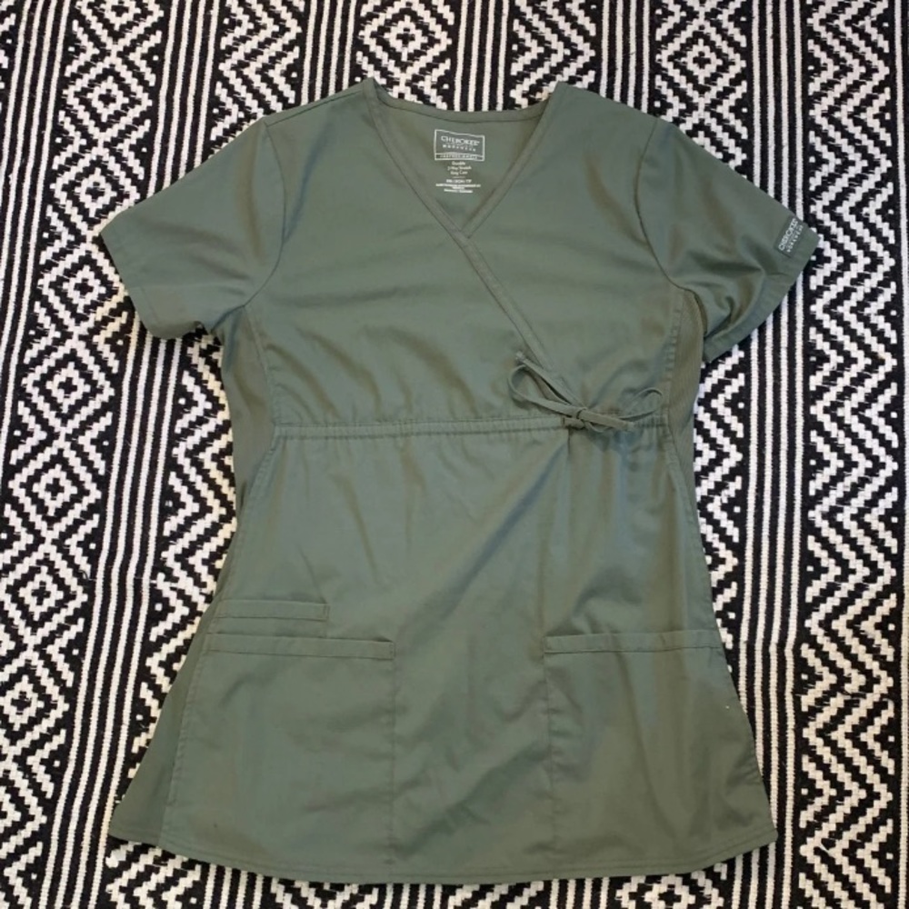 Cherokee Maternity Scrub Top